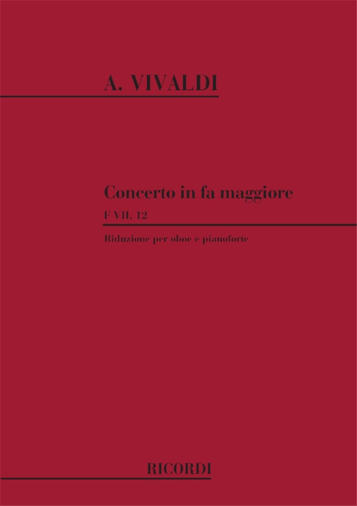 Concerti Per Ob., Archi E B.C.: In Fa Rv 457